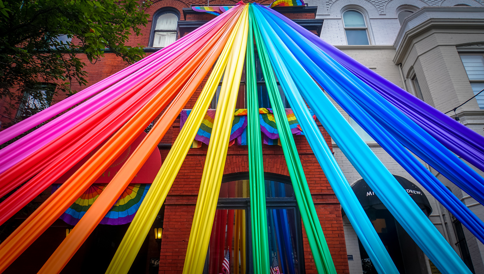 Rainbow Flag Display, Washington, DC USA