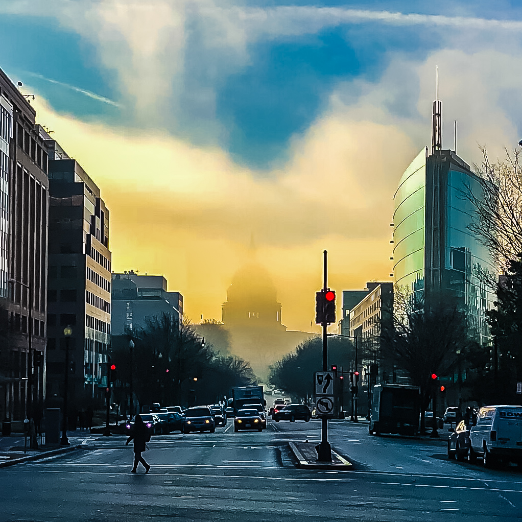 Fog Lifting, US Capitol, Washington, DC USA