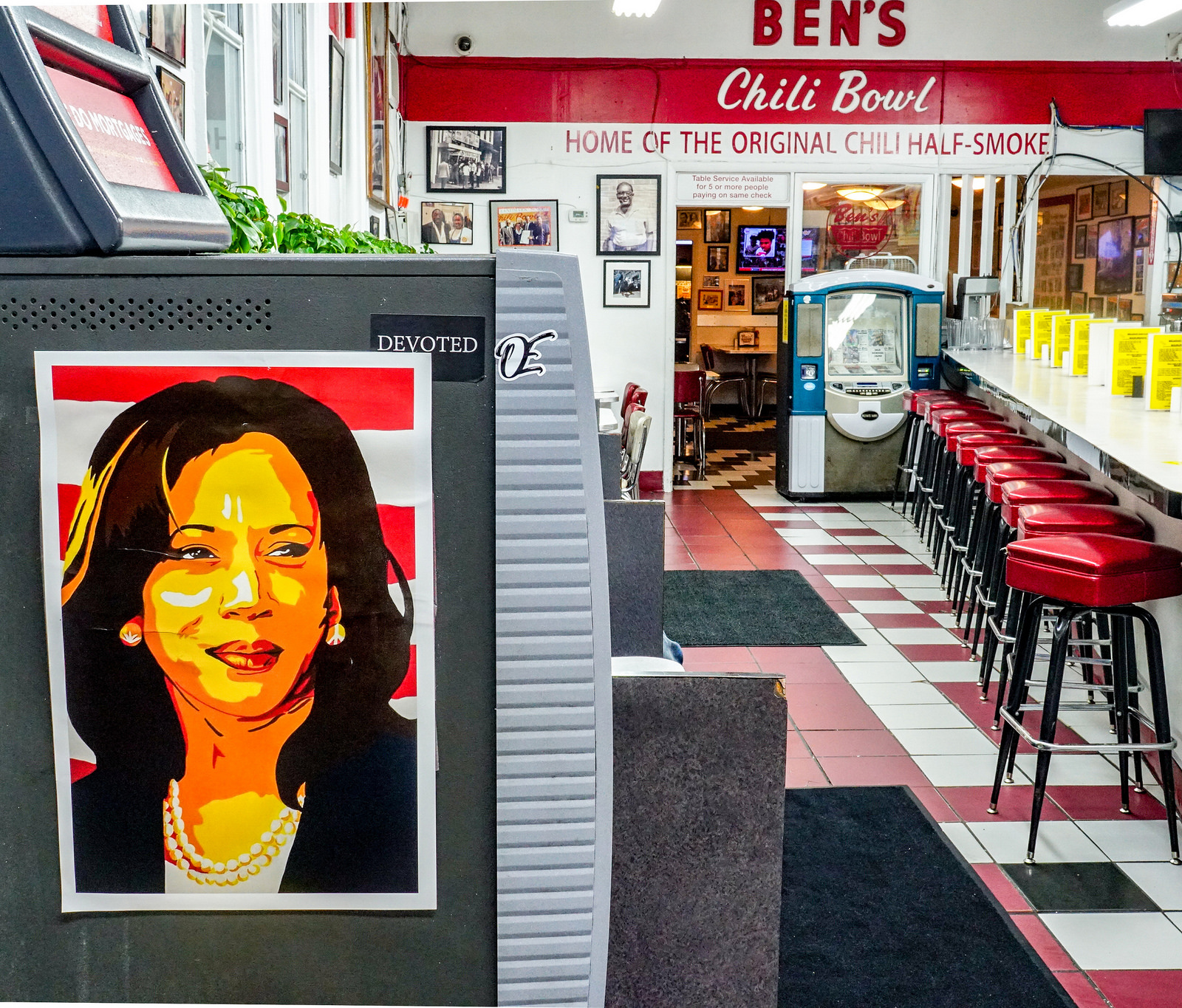 Kamala Harris in Residence at Ben’s Chili Bowl, Washington, DC USA